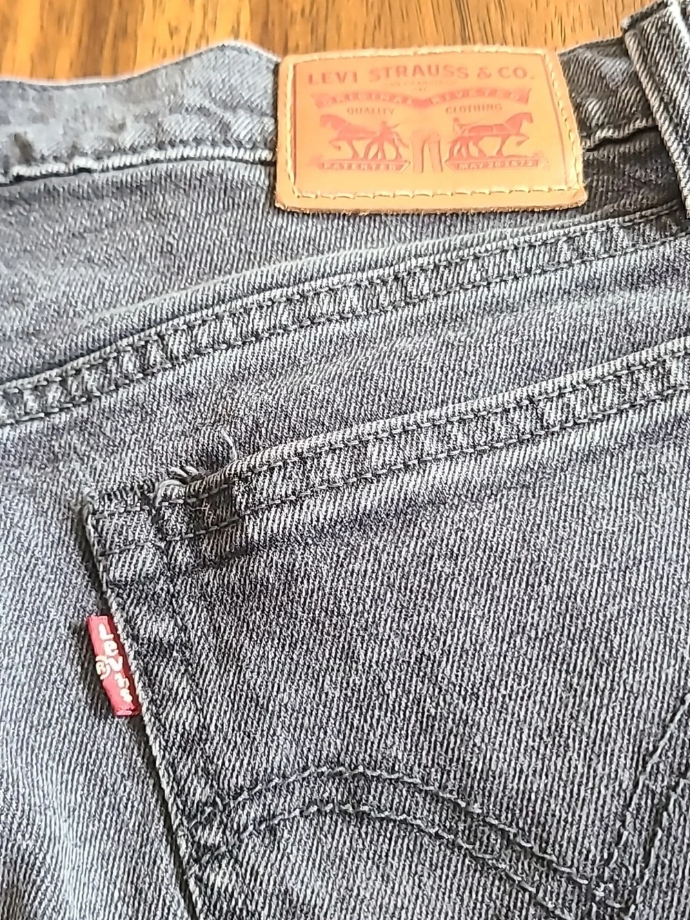 Levi's Gray Denim Jean Shorts